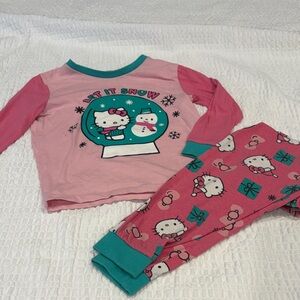 Hello Kitty Pink and Teal Pajama Set for Kids
